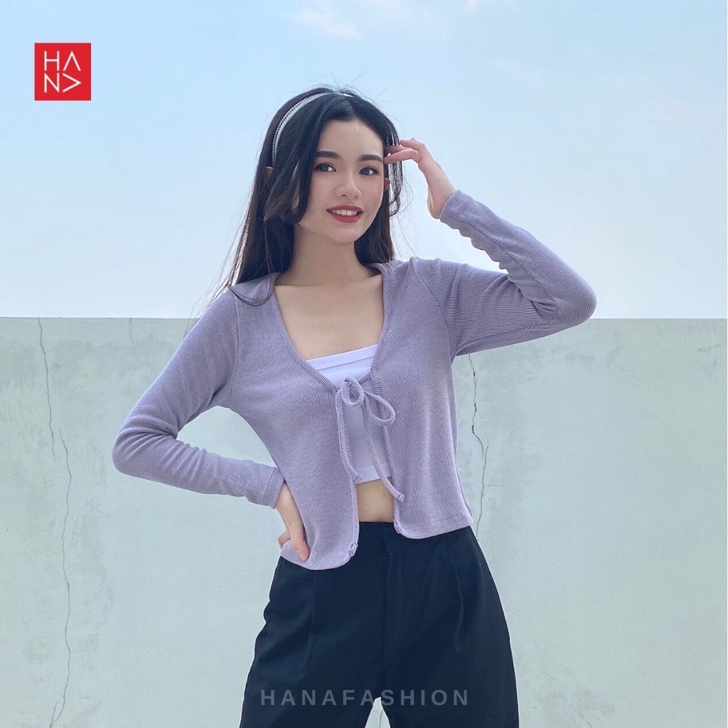 Hana Fashion - Hyewon Cardigan Outer Wanita Korea / Kardigan Rajut Wanita Korean Style - JK049