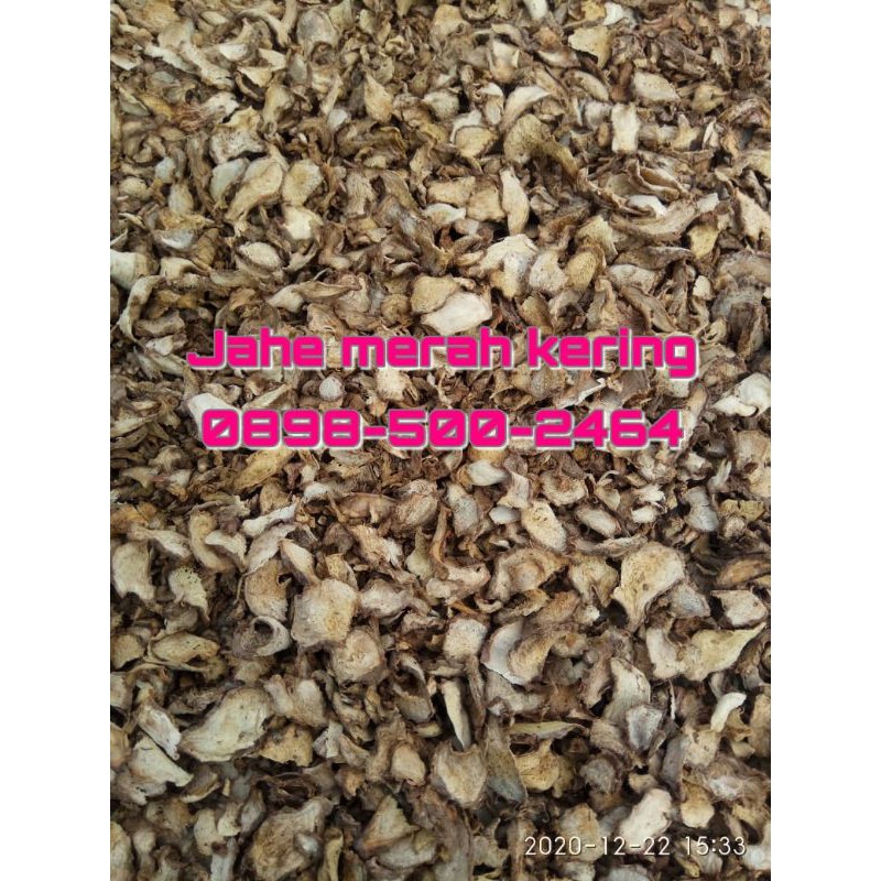 Jahe merah rajang iris kering 1kg