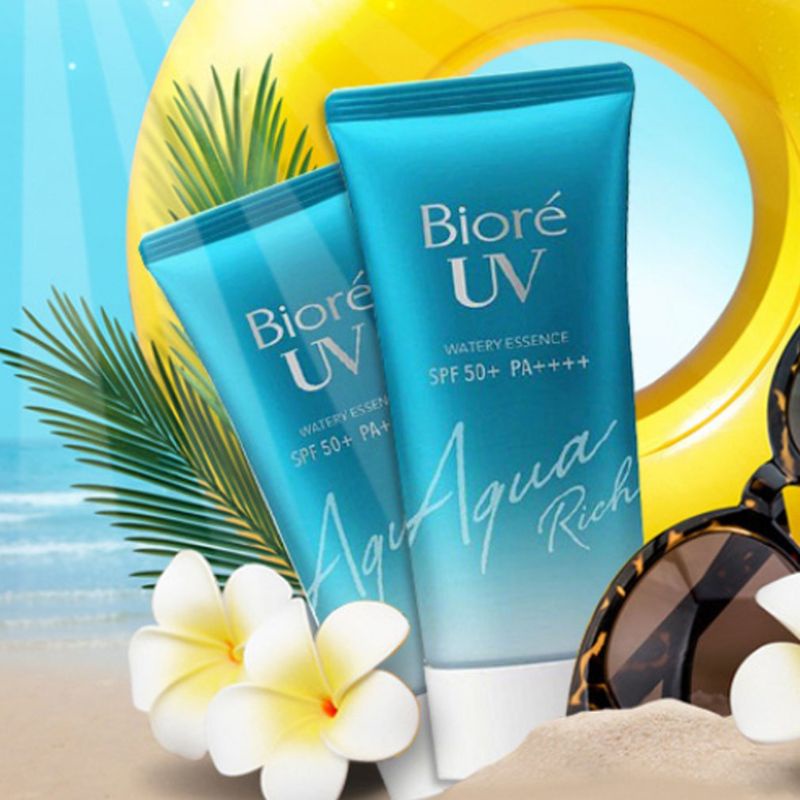 Biore UV Aqua Rich Watery Essence Sunscreen Skin spf 50+ fresh &amp; bright instant cover oil control