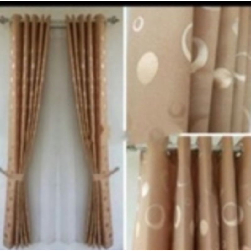 Gorden Mocca Motif Polkadot Gorden Jendela Minimalis Gorden Pintu Kamar Tidur Gorden Motif Minimalis