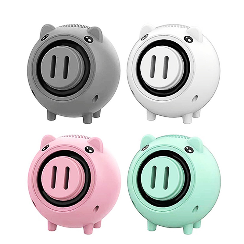 Kartun Babi Bluetooth Speaker Nirkabel Mini Speaker Lucu TWS