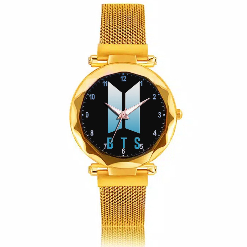 Jam Tangan Wanita Custom - KPOP BTS Free Box &amp; Batre Cadangan 5