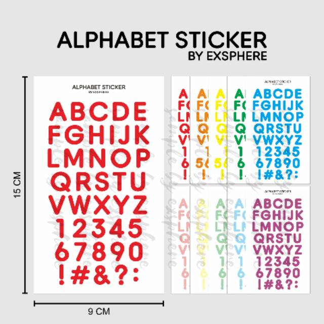 MEDIUM ROUND ALPHABET STICKER  STIKER HURUF  Shopee 