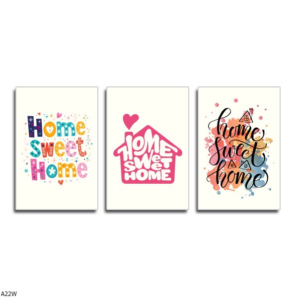 Hiasan Dinding / Wall Decoration 20cm x 30cm Tema Home Sweet Home A22W