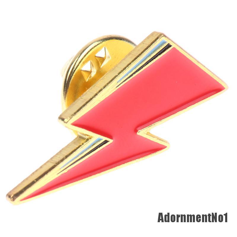 (Adornmentno1) Bros Pin Enamel Desain Kartun Petir Merah