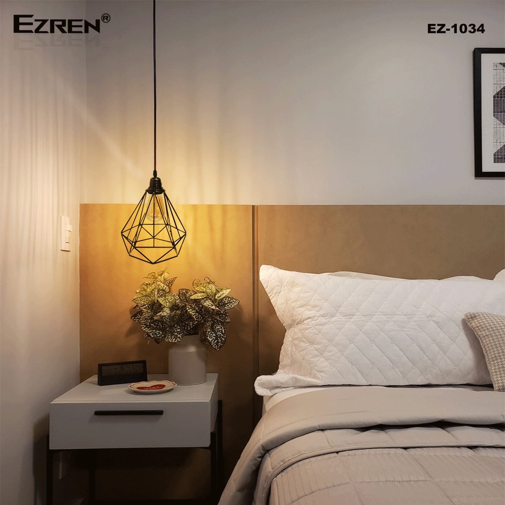 Ezren EZ-1034 Lampu Gantungan Besi Minimalis Ruangan Tamu &amp; Dapur