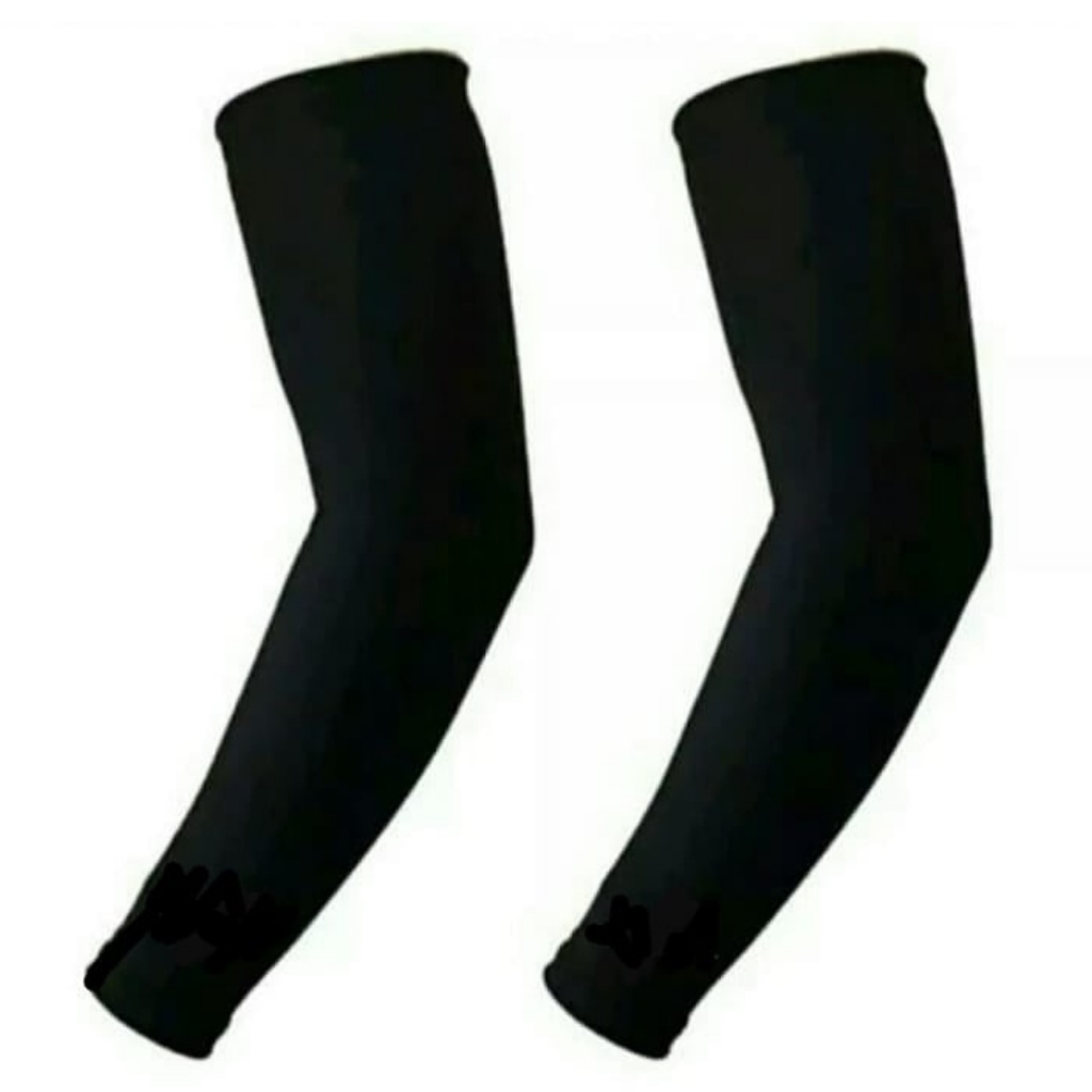 Base Layer Pria Manset Olahraga Tanpa Lubang Jari, Baselayer Putih-Manset Tangan polos