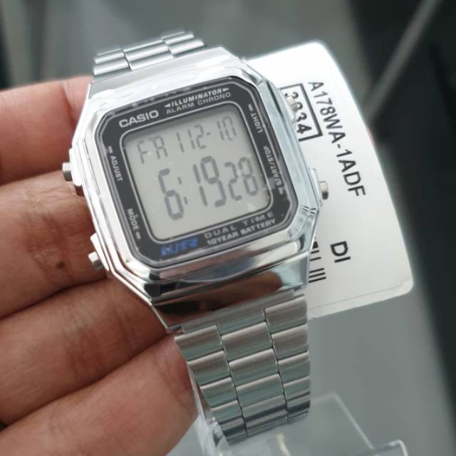 Jual Jam Tangan Casio A 178 WA ukuran 3.6cm original Garansi Resmi Casio 1  Tahun Indonesia|Shopee Indonesia