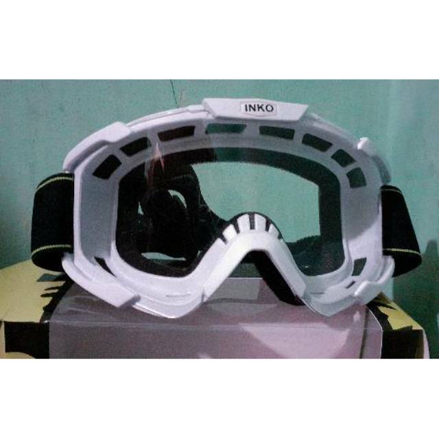 Kacamata Helm Cross Goggle Safety Inko Clear