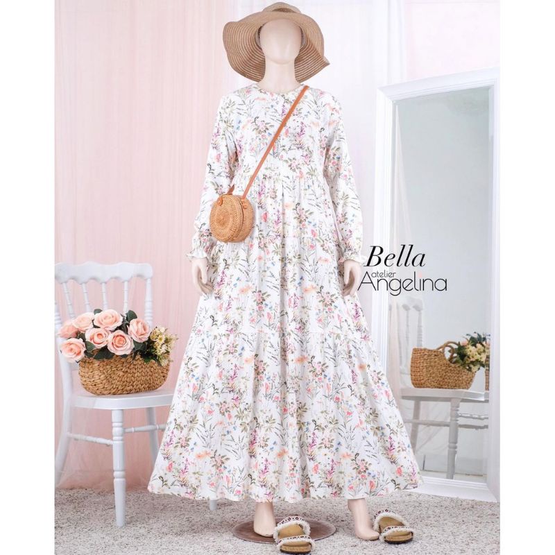 SIAP KIRIM Bella Dress WildFlower Busui Paris Viscose Size L Ld 104 Ori Atelier Angelina
