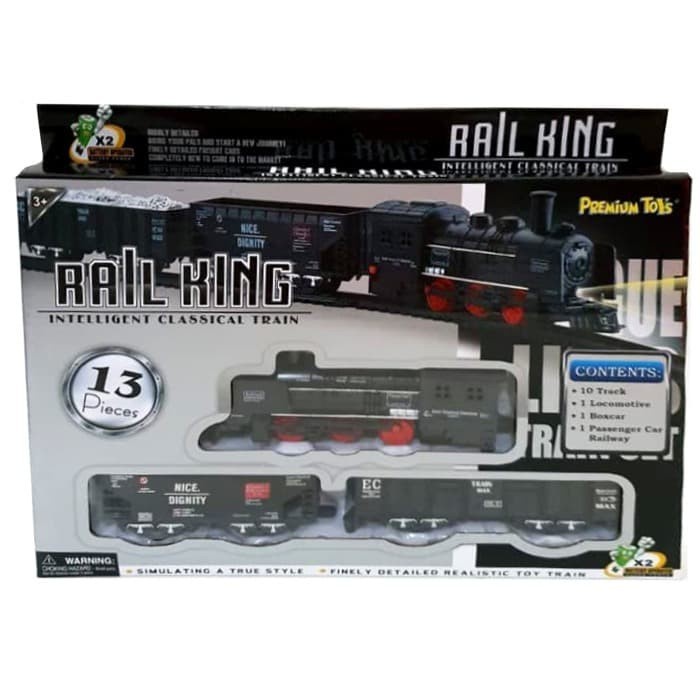 M188 Mainan Edukasi Anak Rail King Kereta Api Train Set 19 pcs - mainan anak