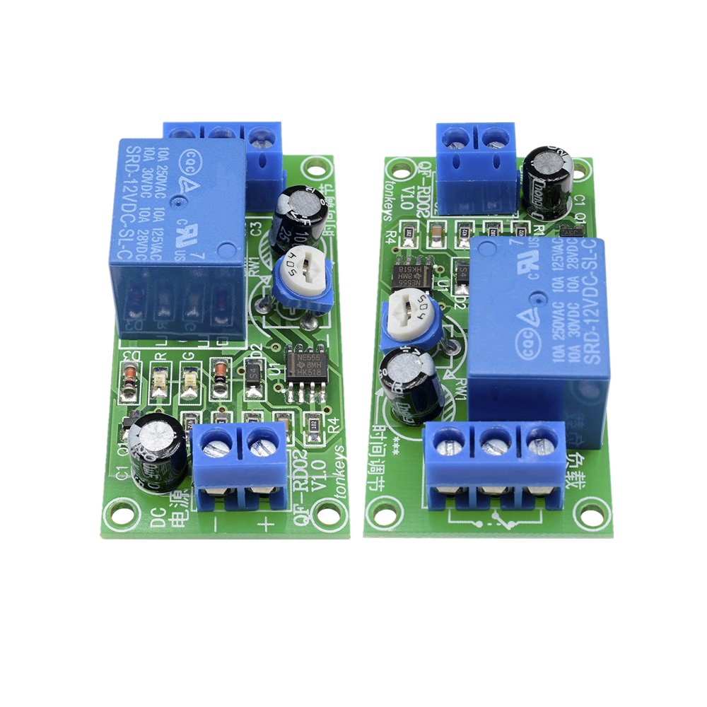 [IN STOCK/COD]Modul Relay Waktu DC 12V NE555 0-60 Delay Timer Waktu Adjustable