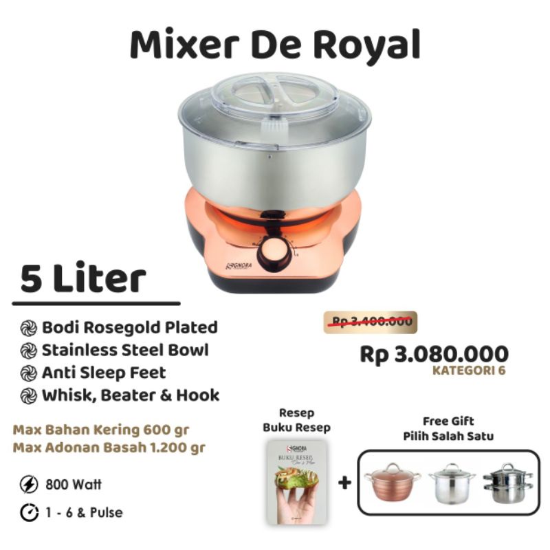 Mixer De Royal Signora + Bonus