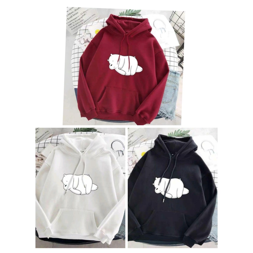 SWEATER HOODIE WANITA BERUANG/BEER