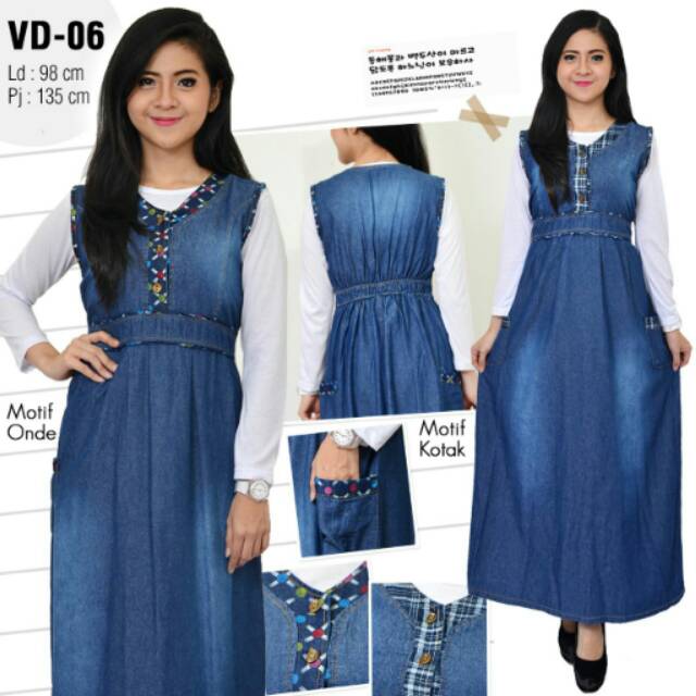 gamis buntung bhn jeans (VD-06)