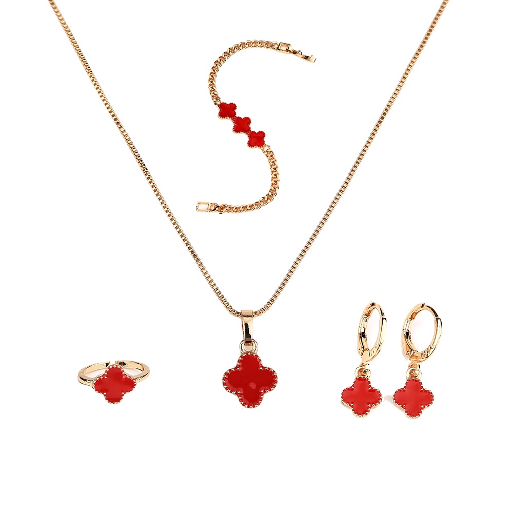 ✨✅COD Set Perhiasan Anti Karat Set Gelang Dan Cincin Tiatanium Murah Set Anting Dan Kalung Korean Style D442
