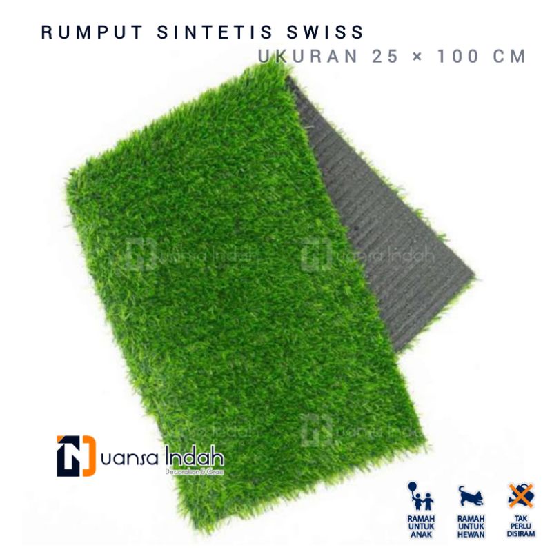 RUMPUT SINTETIS TYPE SWISS PREMIUM UKURAN 25x100 CM