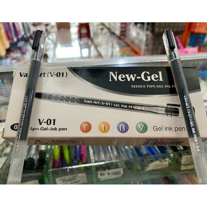 

Pulpen New Gel Van-Art 0.4mm/ 1 BOX ISI 12 PCS