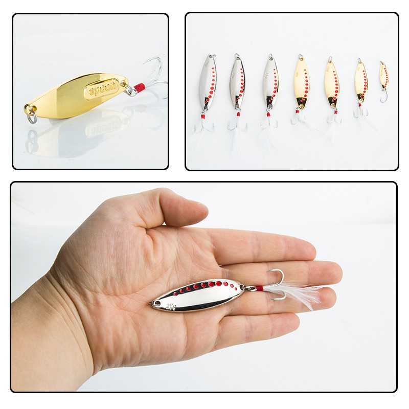 1Pcs Metal Spinner Spoon Trout Fishing Lure Hard Bait Sequins Noise Paillette Artificial Bait Small Hard Sequins Spinner