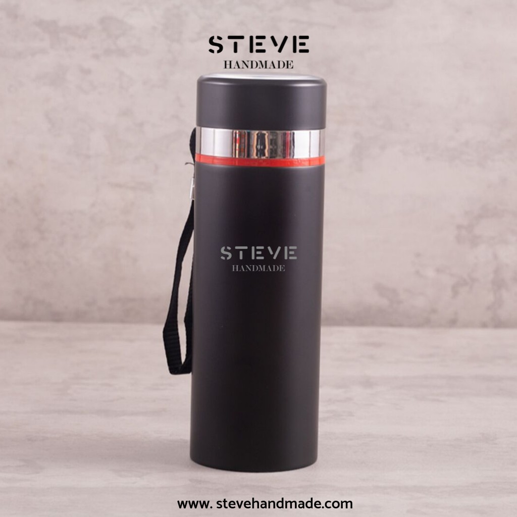 Botol minum stainless termos vacuum tumbler travel mug TM0379 Black