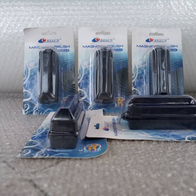 Magnet cleaner pembersih kaca Aquarium Resun Magnetic Brush Size Medium