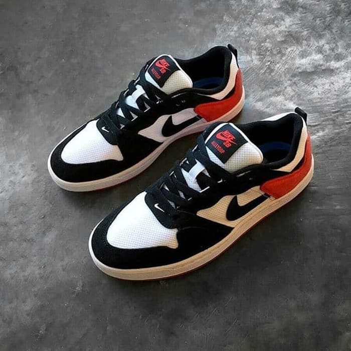 Sepatu Nike Sb Alleylop Whiteblackred Original Made In Indonesia