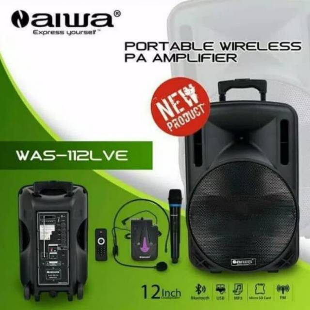 Portabel wireless PA amplifier N AIWA 12inch