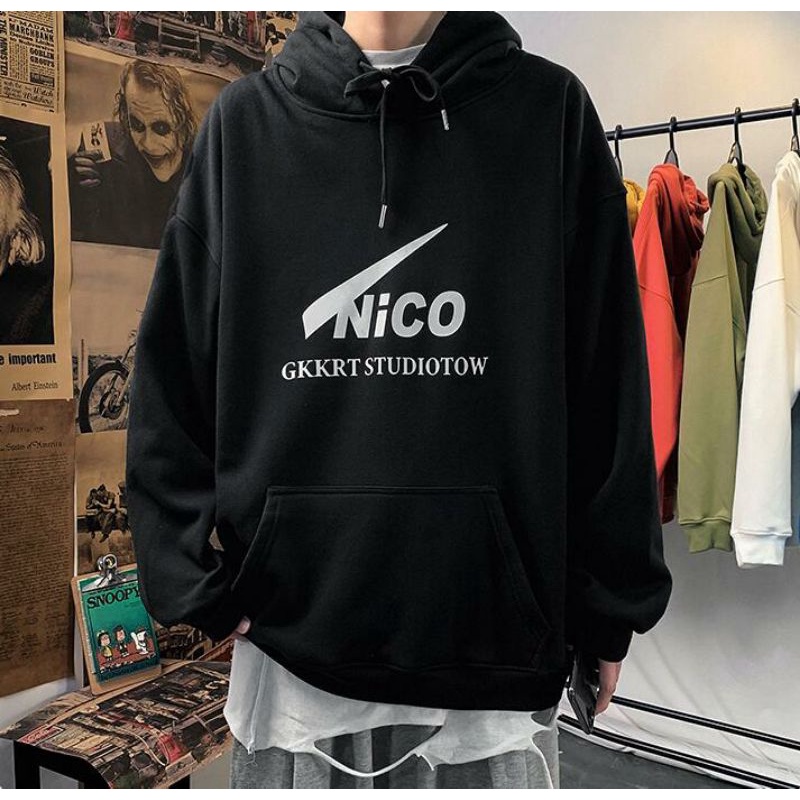 S - XXXXXL(6XL) Jaket Hoodie Jumper BIGSIZE JUMBO NICO Sweater Pria Wanita 6XL 5XL 4XL 3XL 2XL XL L M S Harajuku Korean Style