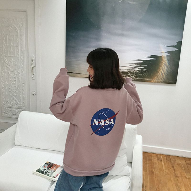 S - XXXXXL(6XL) Sweater NASA BIGSIZE JUMBO Jaket Sweatshirt Distro Loose Long Sleeve Astronot OVERSIZE Unisex 6XL 5XL 4XL 3XL 2XL XL L M S