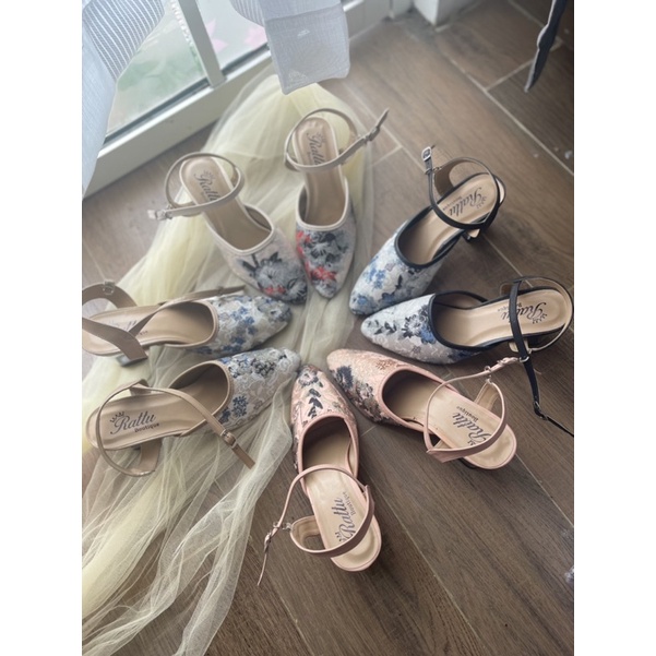 Termurah!!! Heels 7cm kaca balerina brukat bling best collection/ sepatu pengantin / sepatu hak / wedding shoes / sepatu wisuda
