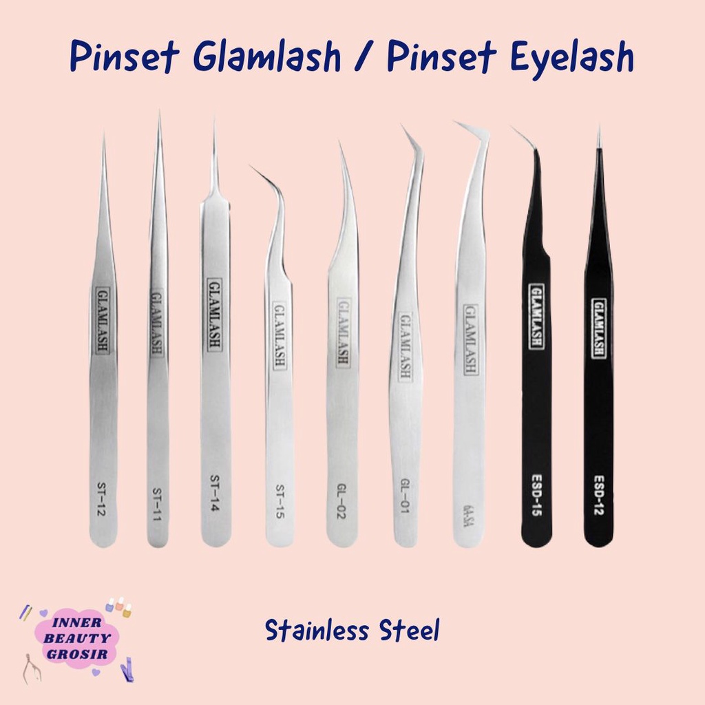 Pinset Glamlash / Eyelash Tweezer / Pinset Eyelash