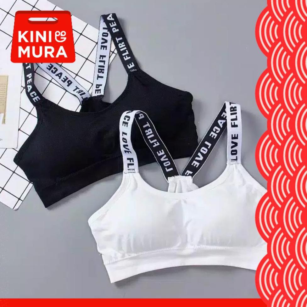 [CODE BB あ❃758] BH Sport Wanita Bra Tanpa Kawat Jumbo Sorex Remaja Tali Crop Top Korea Underwear Bra