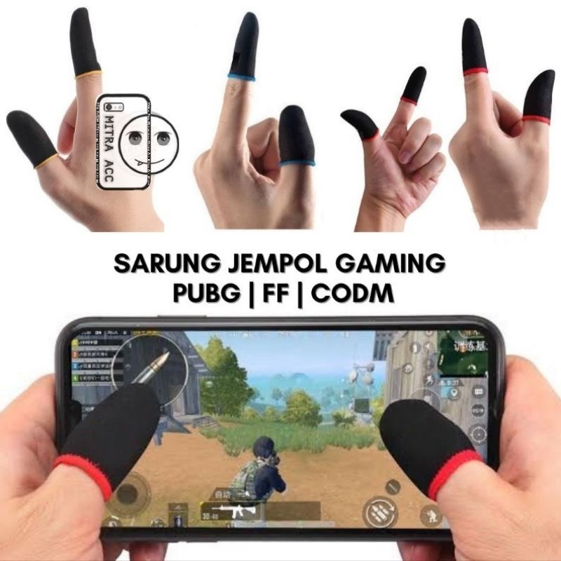 SEPASANG Sarung Jari Jempol Game anti keringat PUBG ML FREEFIRE