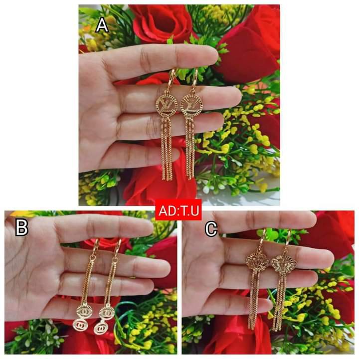 Anting Dewasa Jurai Permata Simple Fashionable Gold Perhiasan Wanita (COD)