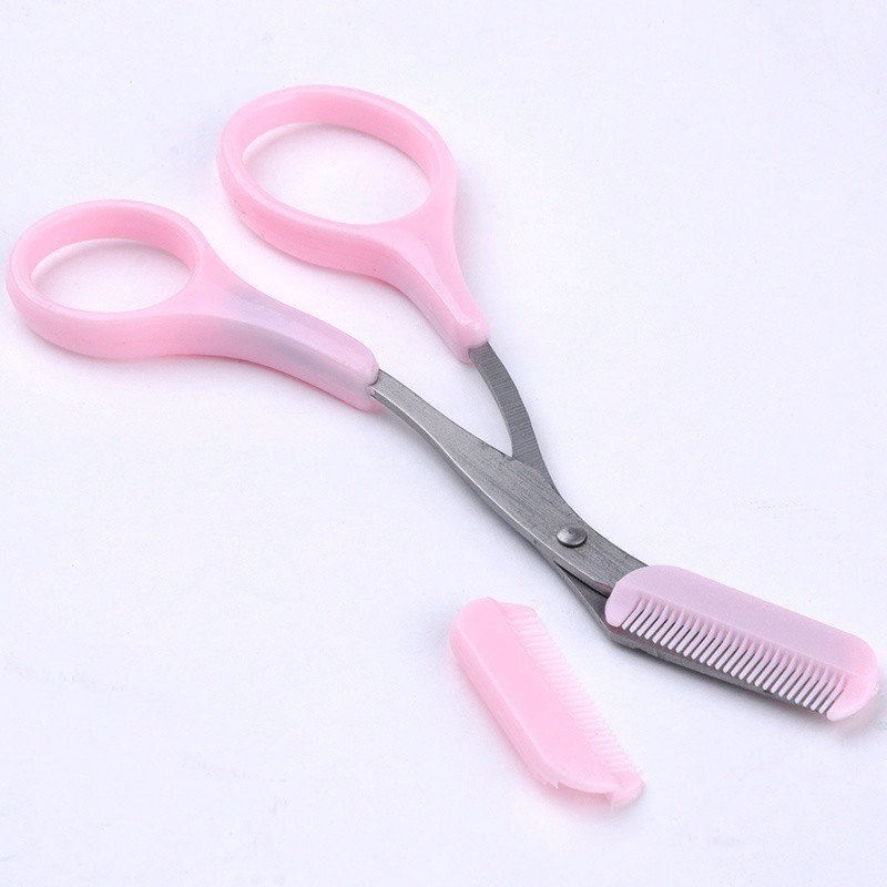 Sisir Alis + Gunting Alis Warna Pink