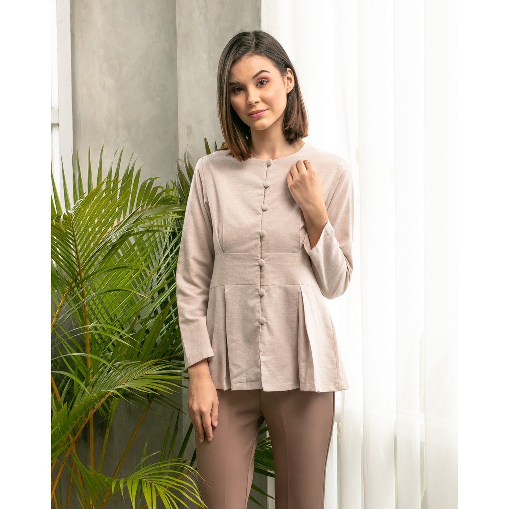 VERIN TOP - Atasan Blouse Wanita / Blouse Hangout Kantoran Nyaman / Baju Hijab - Sherwood Clothing