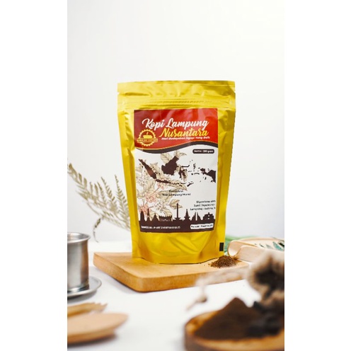 

NUSANTARA Kopi Lampung Robusta Coffee 200 gram X 5 bks (1kg)
