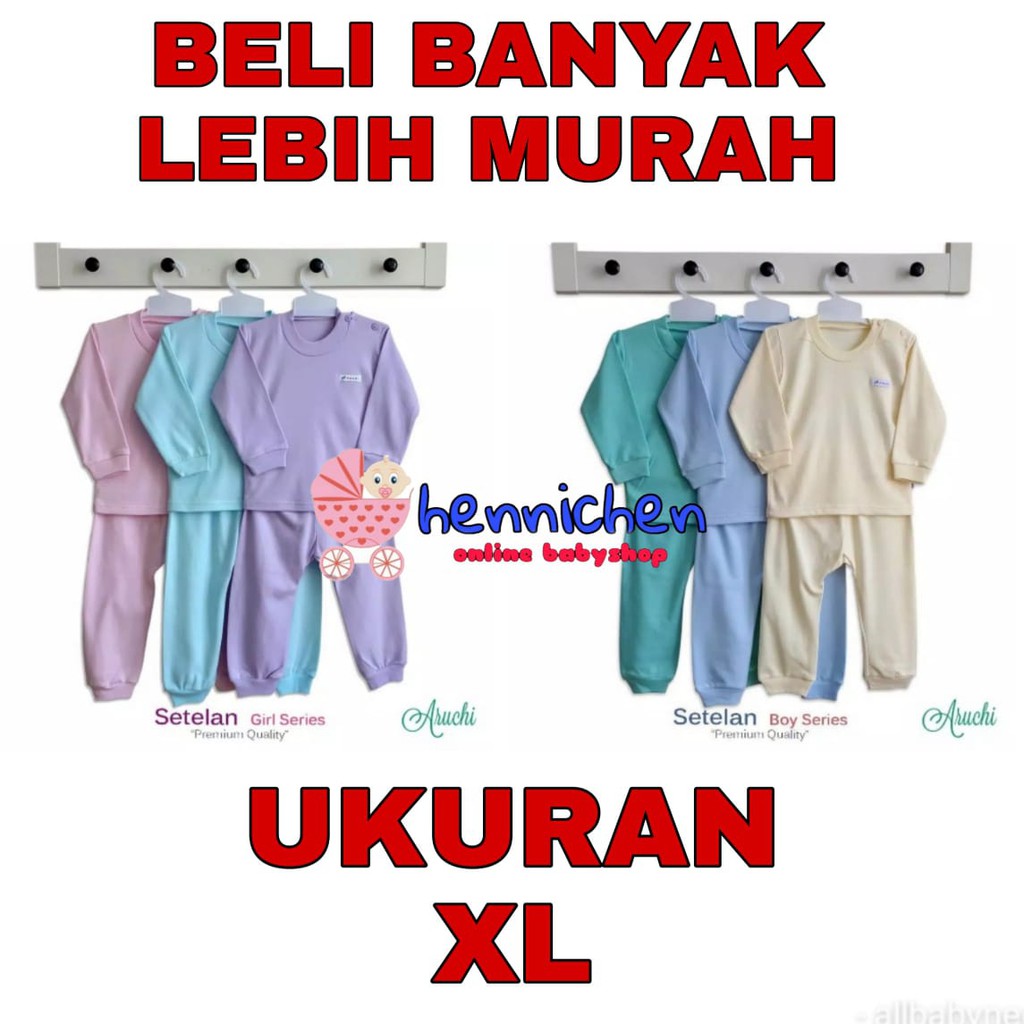 ARUCHI SETELAN POLOS PANJANG BOY GIRL XXL ( 12-18 BULAN ) SNI