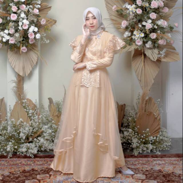 Gamis Judith.id Aliza Ninya XXL Payet Brukat Busui Friendly