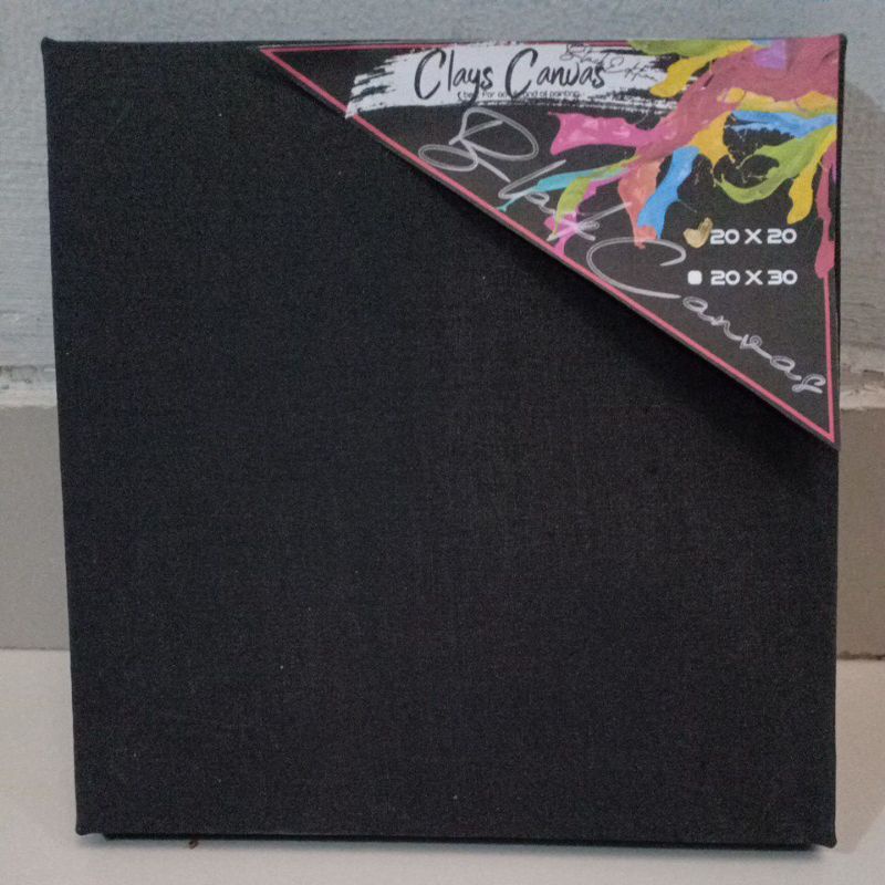 

(1 PCs) Kanvas Lukis Hitam ukuran 20 x 20 cm Clays Canvas Black Canvas