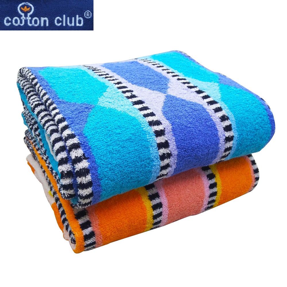 FM - handuk mandi Cotton Club 70 x130cm Line motif polos garis / handuk dewasa garis / handuk mandi baru