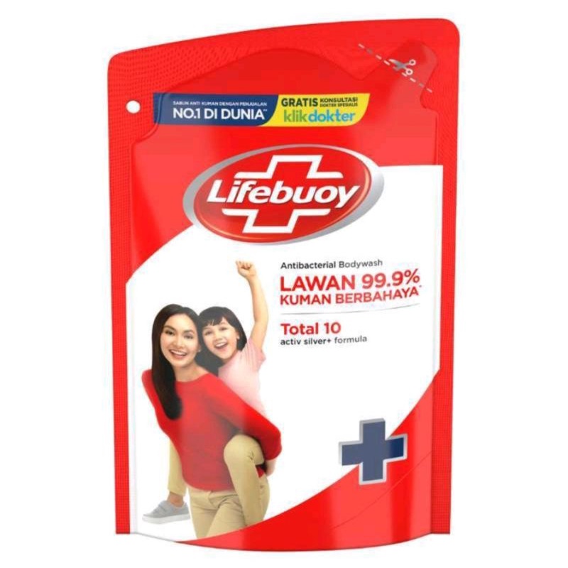 LIFEBUOY Sabun Mandi ANTIBACTERIAL BODY WASH - SABUN CAIR LIFEBUOY 400 ML / SABUN MANDI LIFEBUOY / Lifebouy refill cair total 10 / Sabun mandi Anti Septik