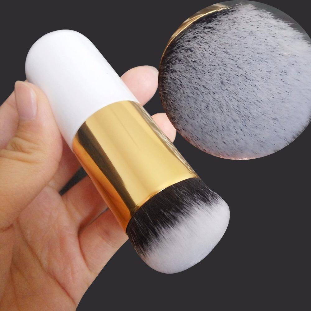 Brush Makeup Powder Blush On  Kuas Bedak Tabur Brush Foundation Alat Tools Single Bulu Tebal Kuas Make Up Chuby Gold F018