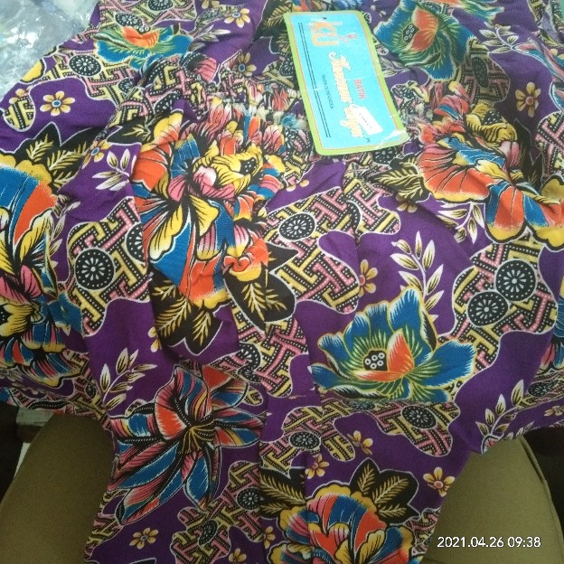 Stelan Anak Rayon Tiedye Kencana Ungu Label Biru Ku Batita Setelan Batik