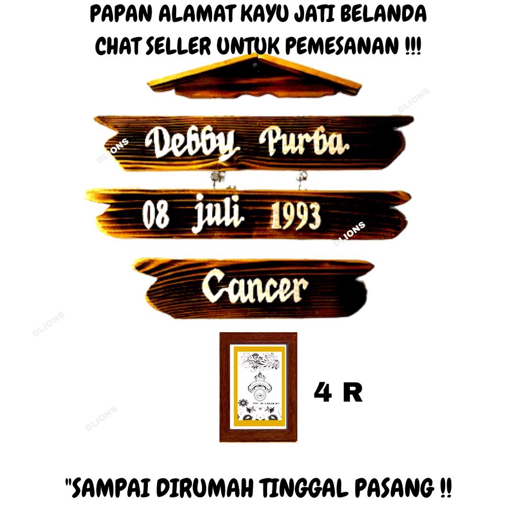 (BISA COD )PAPAN NAMA KAYU JATI BELANDA,CUSTOM REQUEST NAMA,DEKORASI RUMAH DAN DINDING RUMAH,SUDAH DAPAT PAS FOTO 4 R