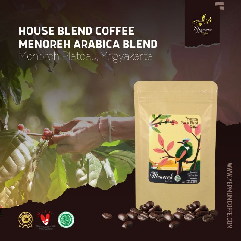 

Kopi Menoreh Arabica Housbelend 100g - Yepmum Coffee