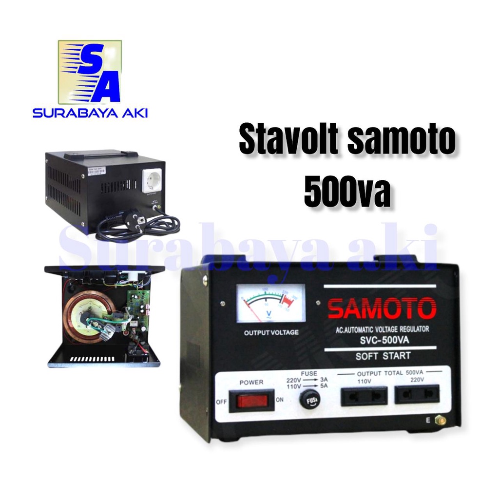 Stabilizer SAMOTO 500VA sabilizer stavolt stavol 500 VA penstabil tegangan listrik