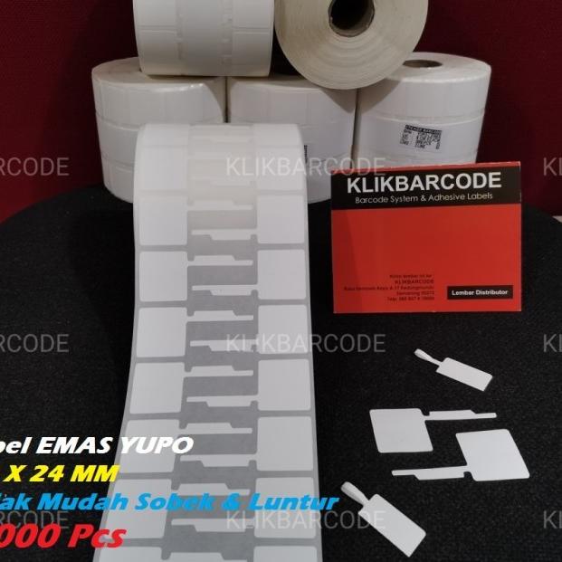 

AFLL -oplk PROMO BARCODE LABEL YUPO UNTUK PERHIASAN EMAS/JEWELERY 80 x 24 mm ISI 3.000 Pcs ...!