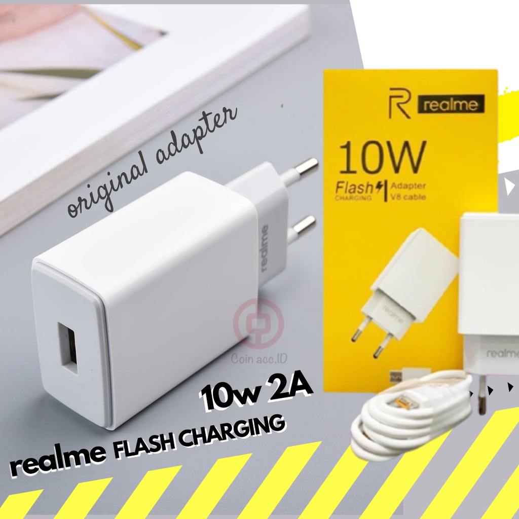 charger adapter REALME FLASH CHARGING 10W 2A - batok/adaptor kepala casan for C1/C2/2 pro/3/U1