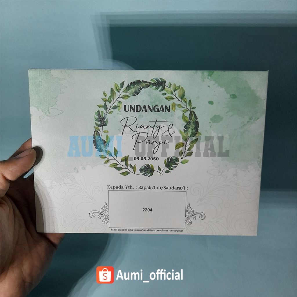 Blangko Undangan Erba 2204 Undangan pernikahan Bisa dicetak diprinter biasa